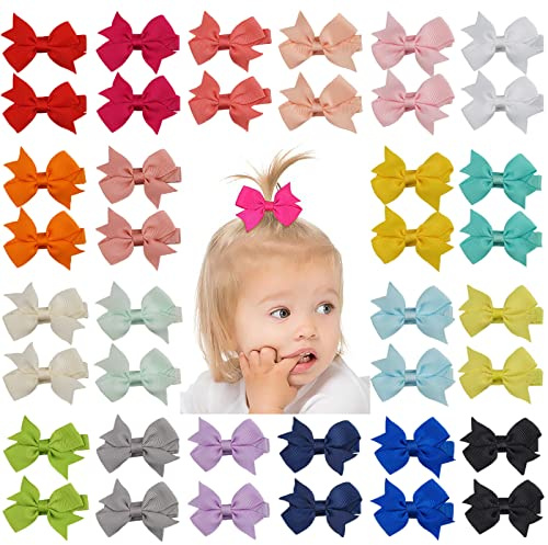 40 stücke 5 CM Baby Mädchen Haarschleifen Clips Ripsband Haarspangen Windrad Haarschmuck für Kleinkinder