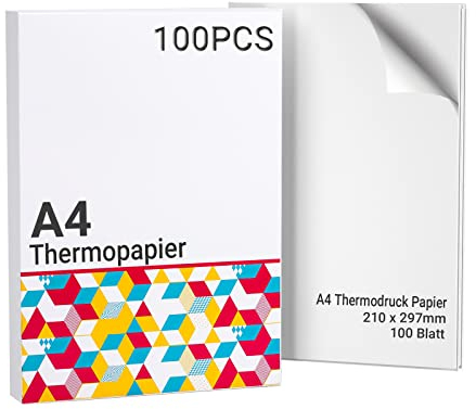 Thermopapier A4 für Tragbaren Drucker M08F/ M832/ Q302/M834, kompatibel mit Brother, Phomemo M08F, HPRT MT800/MT800Q, schnell trocknendes Thermopapier M08F Druckerpapier, 210x297mm, 100 Blatt