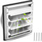 Griglia di Ventilazione In Acciaio Inox 150mm, Griglia Di Ventilazione Con Lamelle Mobili, Griglia Di Ventilazione Quadrata, Griglia Ventilazione Coperchio Griglia