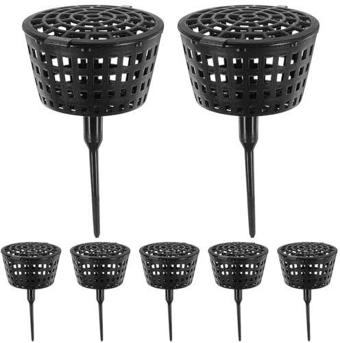 YARNOW 10 Stück Bonsai-Düngerkorb Sukkulenten-Dünger Kleine Behälter Pflanzkorb Düngemittel-Netzkörbe Gartendüngerbehälter Kunststoff Mistbox Schwarz