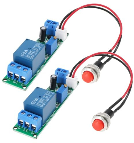 EMSea Módulo de apagado de retardo de temporizador ajustable de 12 V CC de 1 a 10 segundos, relé de sincronización para robot, desarrollo inteligente de productos, equipos de automatización,