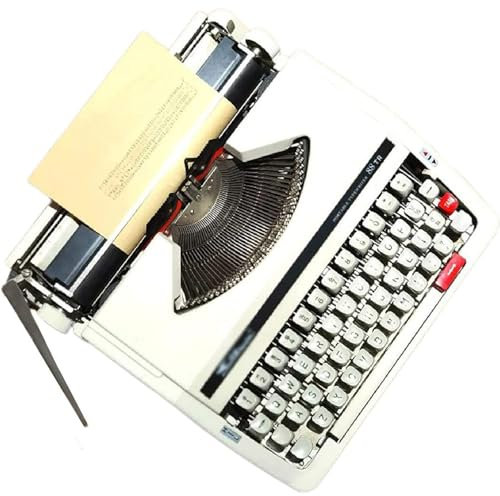 Retro-Schreibmaschinenmodell, Manuelle Schreibmaschine Aus Metall, Vintage-Elektrische Schreibmaschine, Schreibmaschinen Für Schriftsteller, Altmodische Tragbare Manuelle Schreibmaschine,White