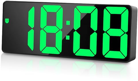 flintronic Digital väckarklocka för sängbord, väckarklocka för sängbord, med temperatur, digital väckarklocka för sängbord med snooze, ljud och justerbar ljusstyrka, USB och batteridriven