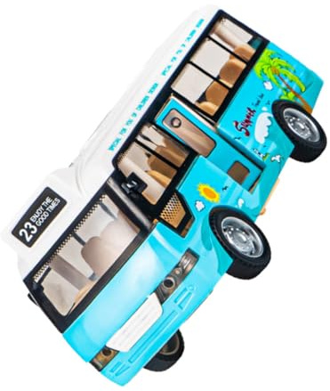 Toddmomy Autobús Escolar de Juguete para Niños Autobús Luz y Sonido Plástico Resistente Puerta para Abrir 1 Pieza Juego Educativo para Casa y Hotel