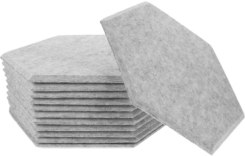 TOYZFRIENDY 12pcs Acoustical Wall Panel Soundproofing Mat Shape Sound Insulation Material for Home Studio Ktv Background Wall Decor