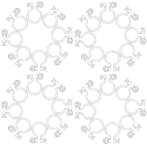 Convertitore Orecchini Clip in Plastica, 50 Pezzi, per DIY | Base Trasparente, senza Foro, Fissaggio Sicuro e Confortevole, Materiali per Creazioni e Usi Vari