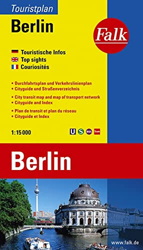 Falk Touristplan Berlin 1:15.000: Touristische Infos. Durchfahrtsplan und Verkehrslinienplan. Cityguide und Straßenverzeichnis. Dtsch.-Engl.-Französ.