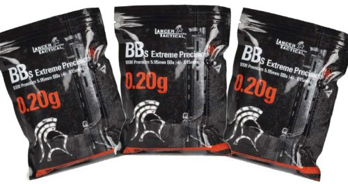 Lancer Tactical 3000 Extreme Precision SEAMLESS AIRSOFT BBs .2g 6mm Pistol Gun Sniper Rifle AMMO