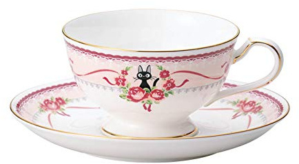 Noritake Majo Kiki's delivery Service Tea Coffee Cup Plate (Pink) MJ97221/H-612L