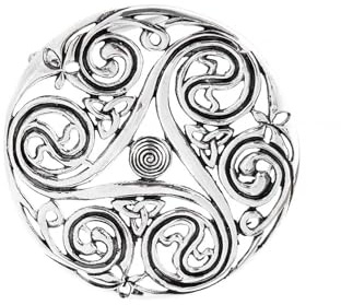 Keltische Brosche Triskele aus Silber Mystische Brosche Wikinger Gewandschmuck Fibel LARP