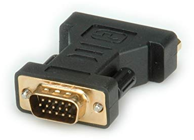 Roline Adaptador DVI-VGA, DVI Hembra/VGA Macho, Negro
