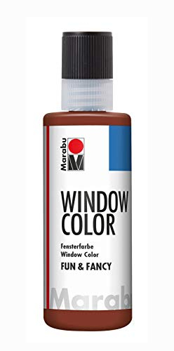 Marabu 04060004046 - Window Color fun & fancy, mittelblau 80 ml, Fensterfarbe auf Wasserbasis, ablösbar auf glatten Flächen wie Glas, Spiegel, Fliesen und Folie