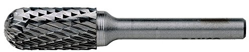 Bahco C1020M06X Rotary Burr with Cylindrical Round Nose Medium, 0 V, Silver, 10/60 mm