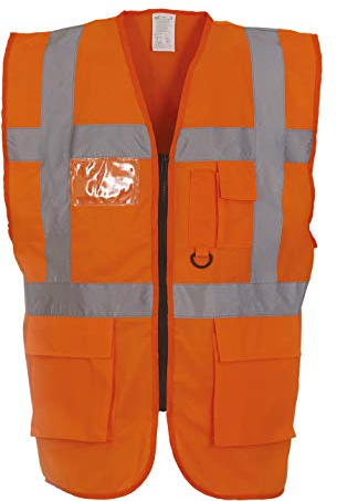 Hi-Vis Sicherheitsweste, Farbe:Hi Vis Orange;Größe:3XL