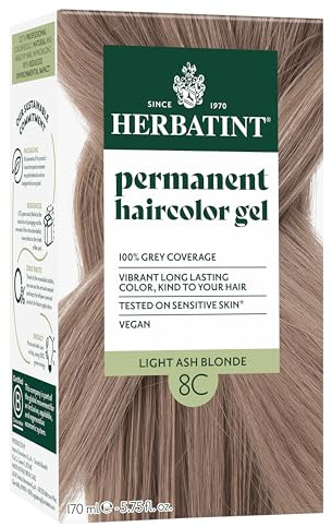 Herbatint 8C Light Ash Blonde Permanent Hair Dye, Women's Hair Color