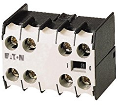 Eaton Hilfskontakt 4-polig Frontbefestigung, 4 Schließer mit Schraube Anschluss 4 A, 220 V dc, 500V ac