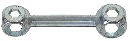 Point Werkzeug Zehnlochschlüssel Knochen - SW 6 - 15 mm, silber, 29224401