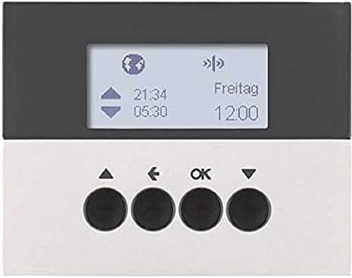 Temporizador para persianas, plataforma berker.Net, aplicación KNX radio, para serie berker K.5 de hager, aluminio
