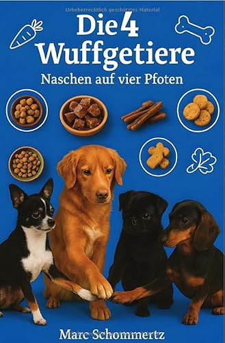 Die 4 Wuffgetiere - Naschen auf vier Pfoten: 30 kreative Rezepte für gesunde Hundesnacks, Kekse und Kauartikel