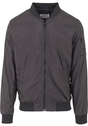 Urban Classics Herren Light Jacket Bomber Jacke, Schwarz, M EU