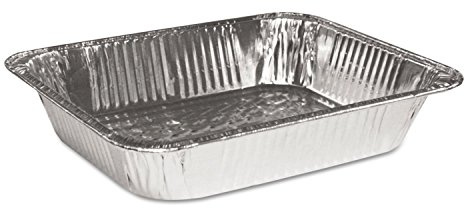 Grande teglia da forno usa e getta in alluminio (gastronorm) mezza dimensione profonda 324 x 263 x 65 – Scatola da 100 (coperchi disponibili separatamente)