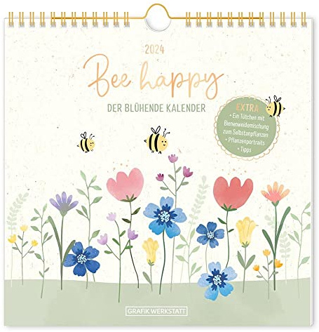 Bee Happy Wandkalender 2024