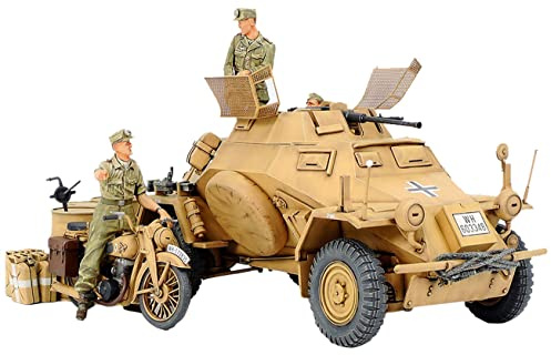 TAMIYA 300035286-1:35 WWII Sonderkraftfahrzeug 222 Späh-Panzer Nord Africa (3).originalgetreue Nachbildung, Plastik Bausatz, Basteln, Modellbausatz, Zusammenbauen, unlackiert