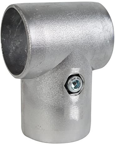 Alberts 654160 T-Stück für Barrierenrohre und Wäschetrockengerüste | zweiteilig | Aluminium | Innen-Ø 60 mm
