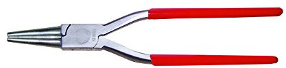 STUBAI Spengler-Rundzange rostfrei 240 mm eingelegt | PVC tauchisoliert | Edelstahl | 45 mm Spitzen | präzise Zahnung | langlebig | Made in Austria