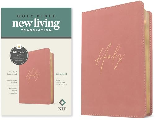 NLT Compact Bible, Filament Enabled (LeatherLike, Holy Dusty Pink, Red Letter): New Living Translation, Holy Dusty Pink, Red Letter, Leatherlike, Compact, Filament-enabled Edition, With Ribbon Marker