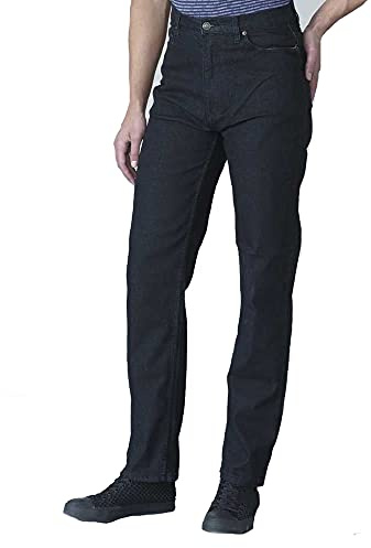 Kingsize Stretchjeans Byxor för Män (42 – 60 cm) (132 cm 76 cm, Svart)