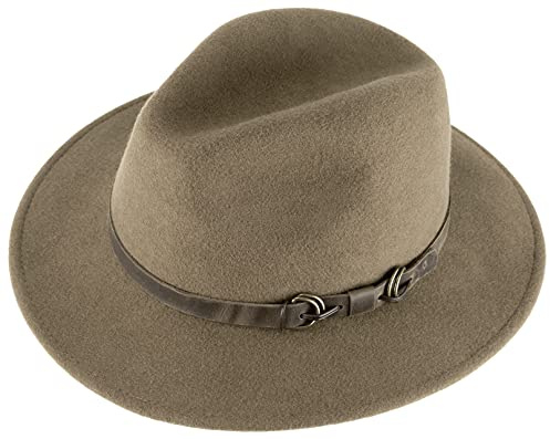 Alpenleder Hut - Modell: Siena (Handgefertigt) - Nachhaltiges Bio-Filz aus regionaler Landwirtschaft | Fedora Wollhut, Hüte Damen & Herren *Fair Produziert*