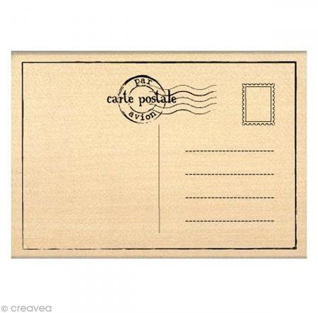 Florilèges Design fg210028 Scrapbook Postkarte Stempel 7 x 10 x 2,5 cm, beige
