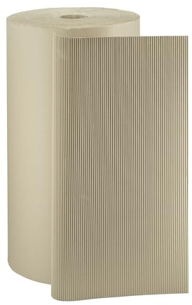 IMBALLAGGI 2000 - Rotolo Cartone Ondulato Avana 100cmx80m Ideale come Cartoni per Traslochi e Imballaggio per Spedizioni, Mascheratura e Protezione, Carta Spessa Pacchi Eco Resistente Antiurto 250g/mq