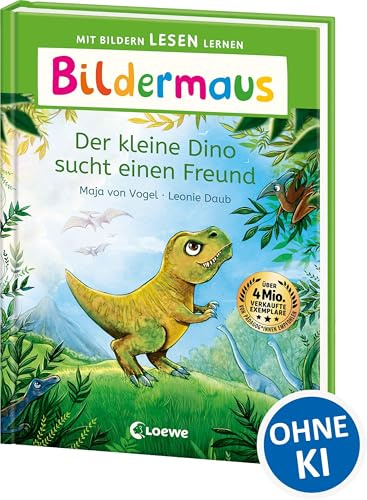 Bildermaus - Der kleine Dino sucht einen Freund: Mit Bildern lesen lernen - Ideal für die Vorschule und Leseanfänger ab 5 Jahren - Mit Leselernschrift ABeZeh