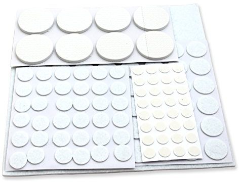 125 Pieces Surface Protector Pads White Coloured Furniture SELF ADHESIVE FELT FLOOR VINYLE TILE Scratch Protection