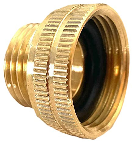 Underhill Commercial Brass Hose Adapter, 1” NPSH Female x 3/4” GHT Male, Heavy-Duty Connector for 1” Professional Use Only, Not for Standard 3/4” Home Spigots or Garden