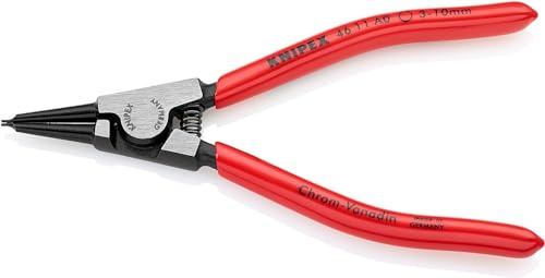 KNIPEX Pince pour circlips pour circlips extérieurs d'arbre sur carte LS gainées en plastique 140 mm, 46 11 A0 SB