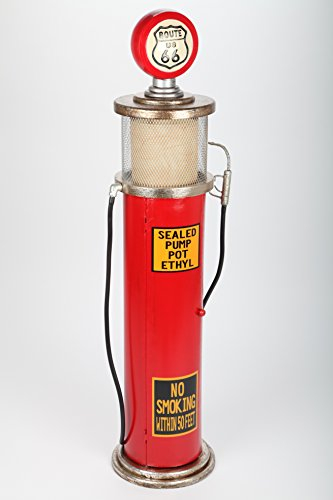 point home Design-Schrank Zapfsäule mit Licht, Retro, rot, 126cm