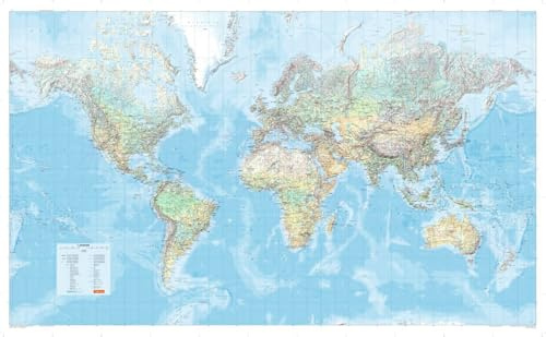 MARCO POLO Die Große Weltkarte (physisch) 1:30 000 000, plano in Hülse (MARCO POLO Panorama)