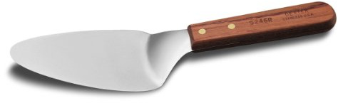 Dexter-Russell 19760 Pie Knife, 5 Triangular Stainless Steel Blade, Stiff Design with Flexible Edge, Rosewood Handle, Made in USA, Durable Dessert and Pastry Server, Classic Kitchen Serving Tool