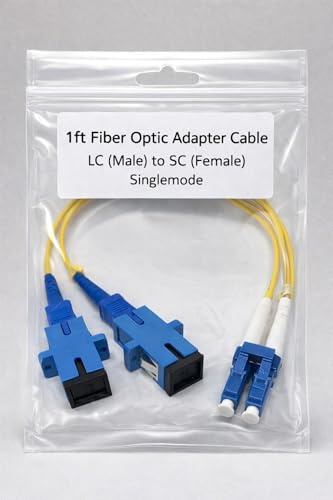 Cavo adattatore a fibra ottica LC (maschio) a SC (femmina) monomodale 9/125 duplex