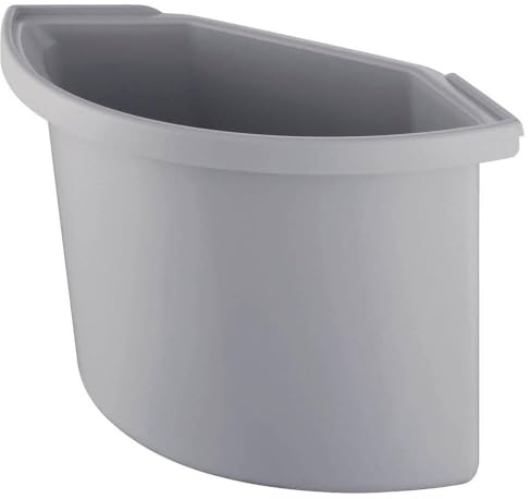 Helit 61057+58/H6106782 Compartiment 2 l pour corbeille à papier (Gris clair)