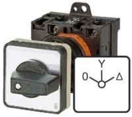 Eaton 083929 STERN-Dreieck-Schalter, Kontakte: 8, 20 A, Frontschild: 0-Y-D, 60 Grad, Rastend, Zwischenbau