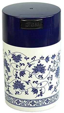 Tightpac America, Inc. Airtight Container, Blue Cap & White Cap & Floral