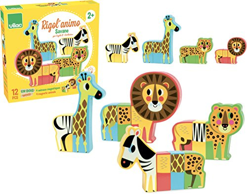 Vilac vilac7703 magnetisch Savannah Animals Set Tiere
