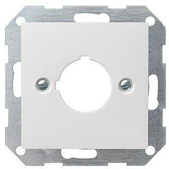 Gira 027203 Abdeckung und Tragring Geräte mit 22.5 mm System 55, reinweiß
