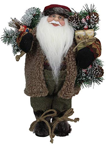 Northlight 12 Country Rustic Standing Santa Claus Christmas Figure