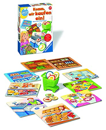 Ravensburger 24721 - Komm, wir kaufen EIN! - Lernspiel für die Kleinen - Zuordnungsspiel für Kinder ab 2 Jahren, Spielend erstes Lernen für 1-4 Spieler