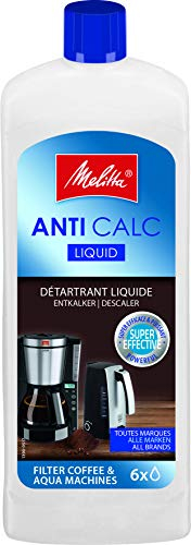 Melitta Anti Calc Flüssigentkalker - Entkalker für Filterkaffeemaschinen & Wasserkocher, entfernt Kalkablgerungen, einfache Anwendung, 250ml